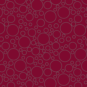 Circles Grey on Deep Pink