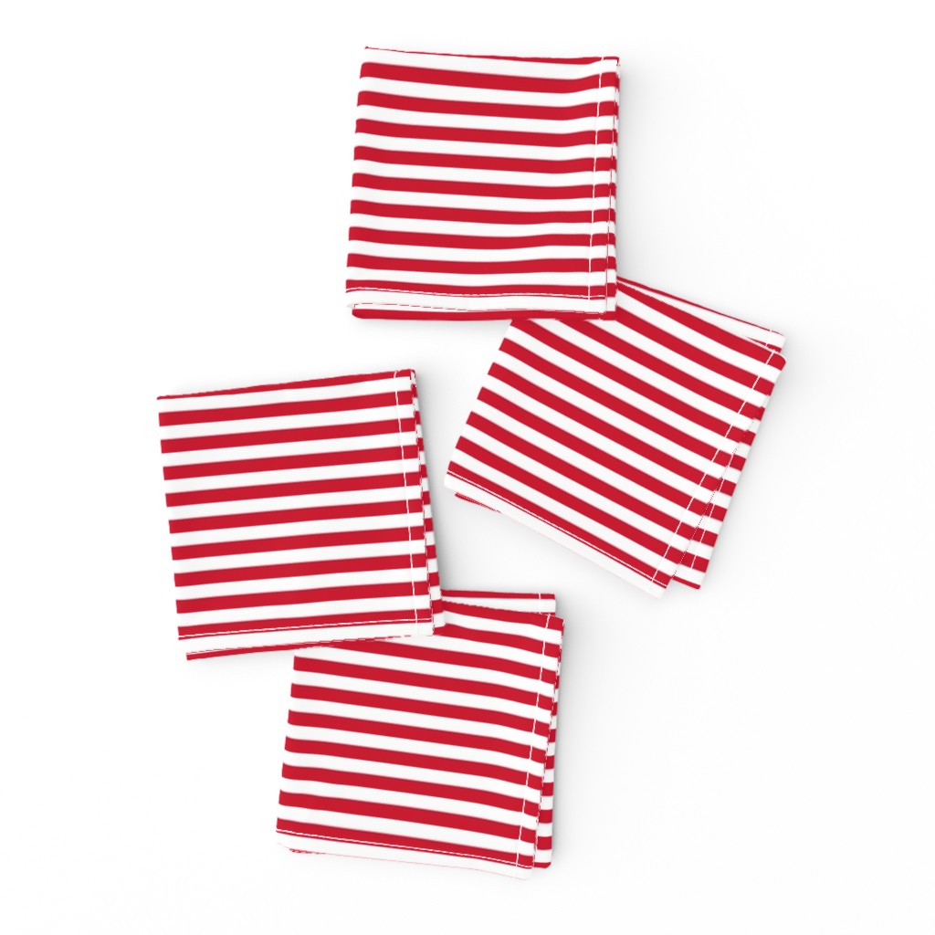 red and white half horizontal stripe