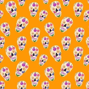 Watercolor Day of the Dead Skulls