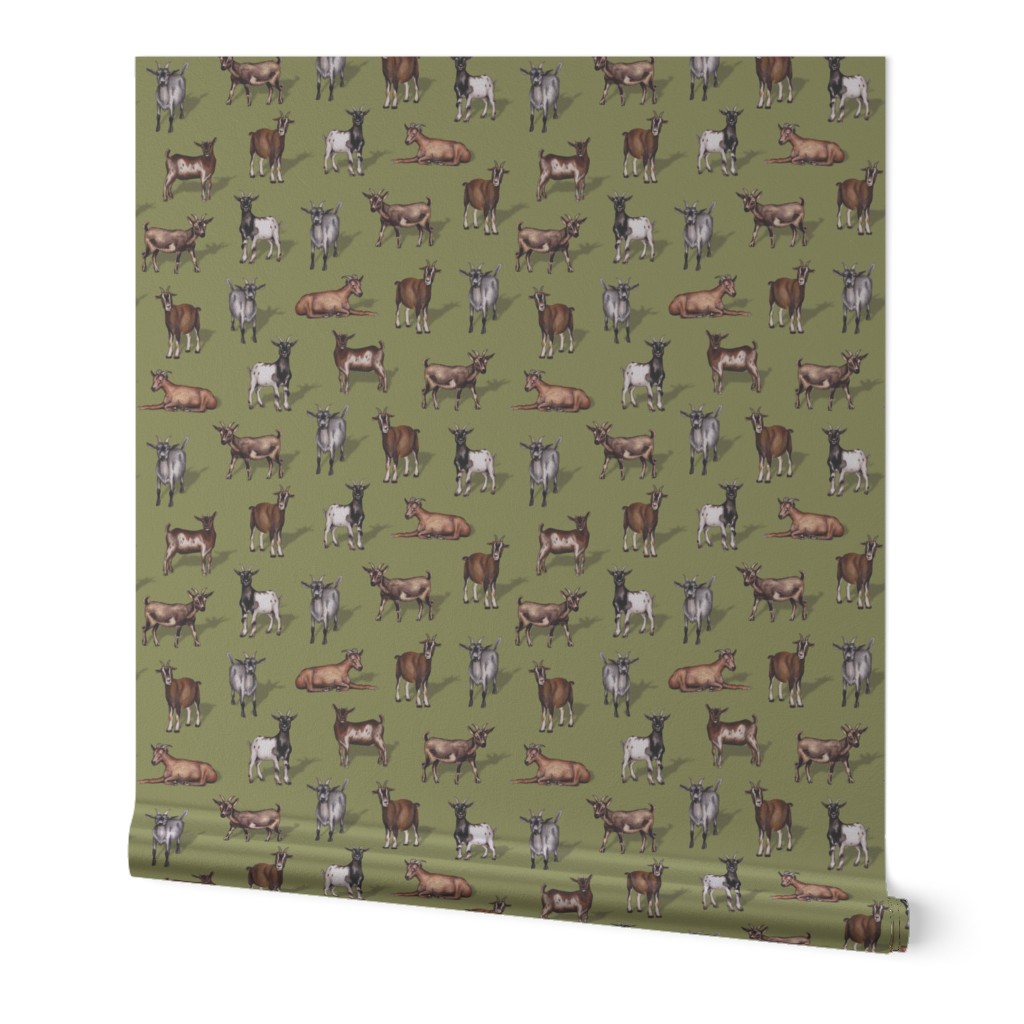 Goats on Green - Goat Herd Pattern