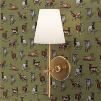 Goats on Green - Goat Herd Pattern