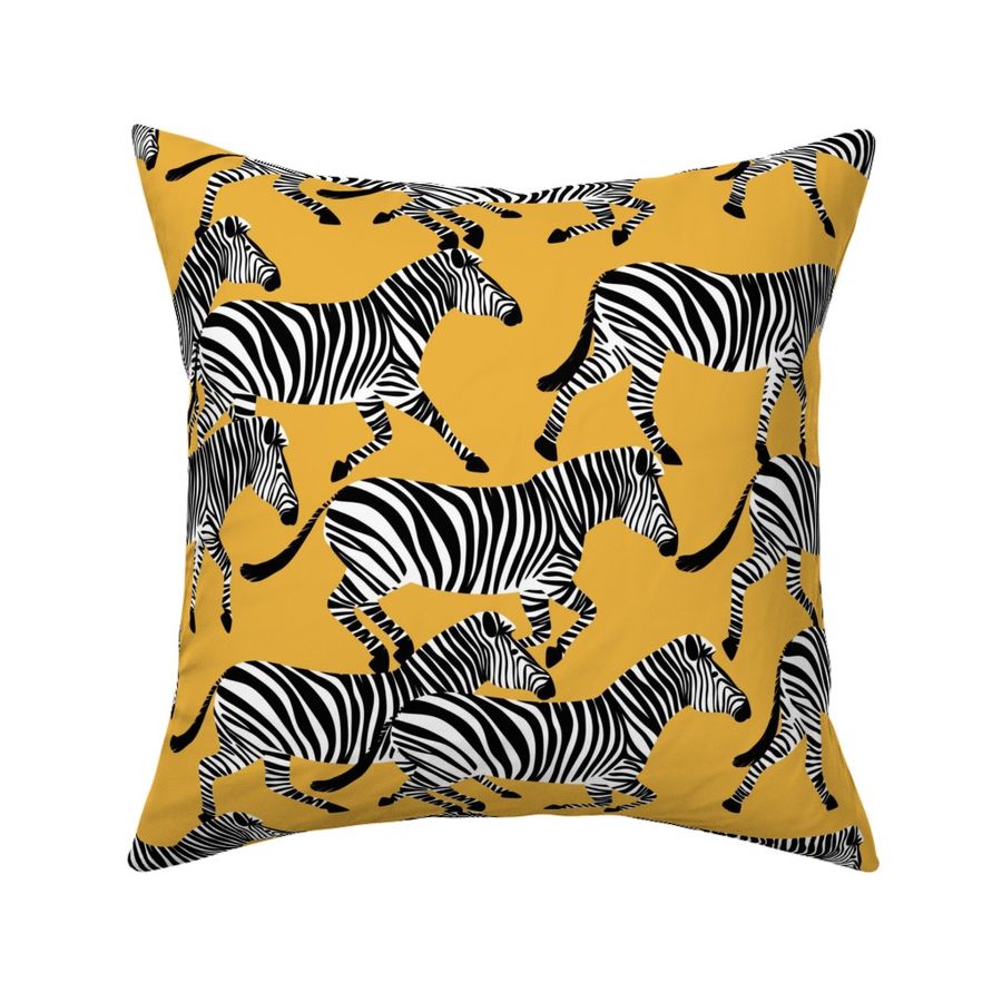 zebras on yellow - LAD20