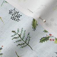 Christmas Hedgerow (icy blue) MED 