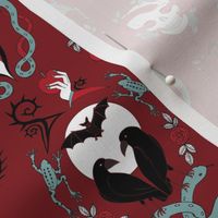 Gothic Damask - Deep Red