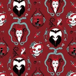 Gothic Damask - Deep Red