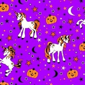 Halloween Unicorns in dark violet