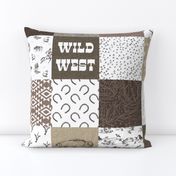 Wild West Wholecloth Cheater Quilt - 6 inch squares
