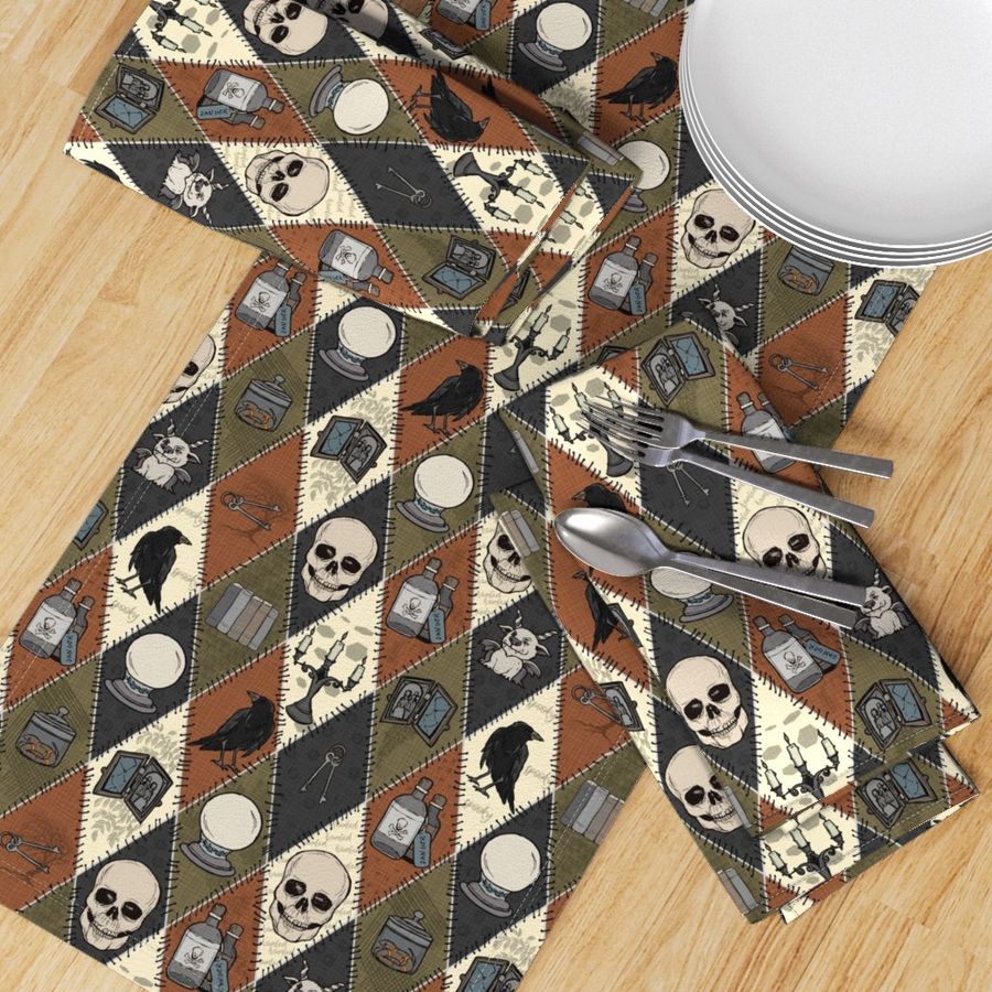 Retro Gothic Halloween Patchwork 