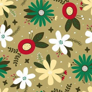 Festive Floral (Gold)