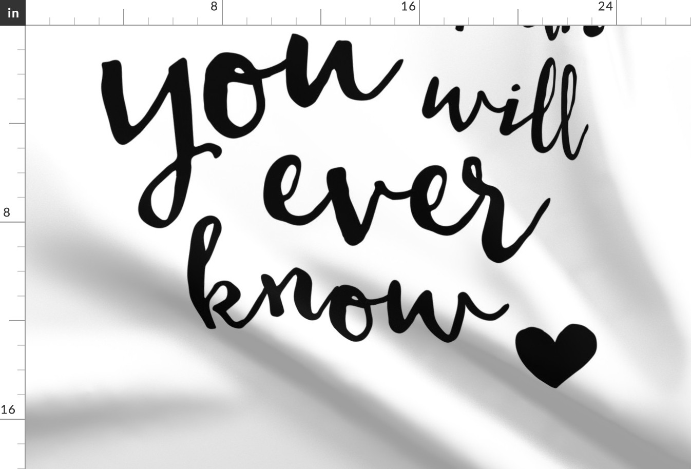 27" we love you more than you will ever know //  minky layout