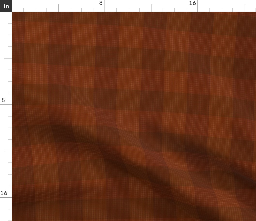 Classic Brown Checkered Squares Plaid Pattern (Large Scale)