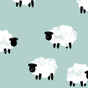 (jumbo scale) sheep - lamb spring - mint - LAD20