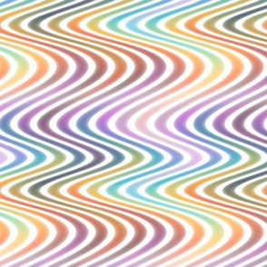 Rainbow Ripple on White