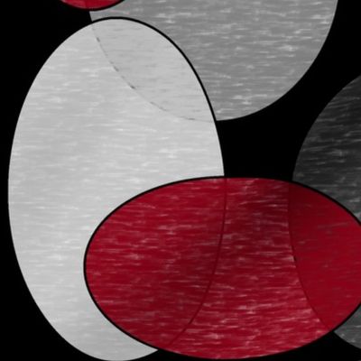 1025-M Red & Grey Circles