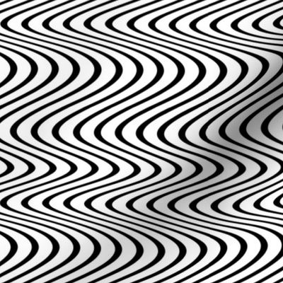 Black and White Slithery Ripples