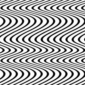 Black and White Slithery Ripples