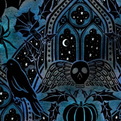 Gothic Halloween - Eerie blue - medium 