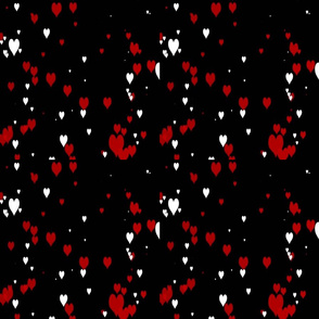 Black Red Hearts