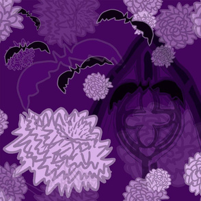 Gothic Chrysanthemums Purple