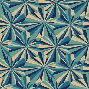 Retro Abstract Blue Geometry