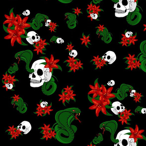 Floral skulls