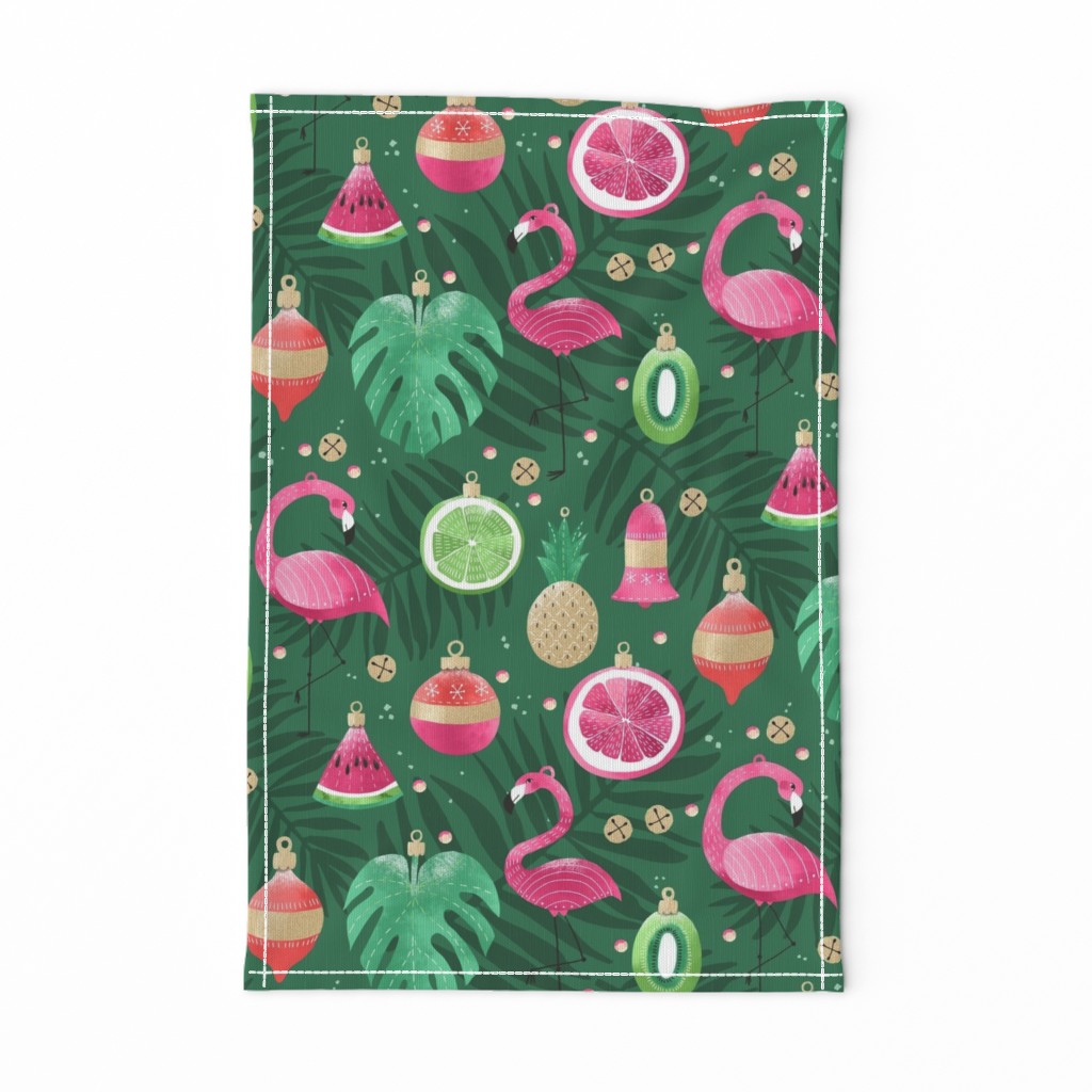 Tropical Flamingo Christmas Ornaments