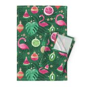 Tropical Flamingo Christmas Ornaments