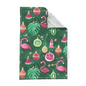 Tropical Flamingo Christmas Ornaments