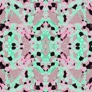 Pink and green floral 