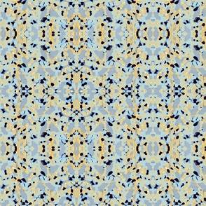 Palette print - blue yellow black and grey