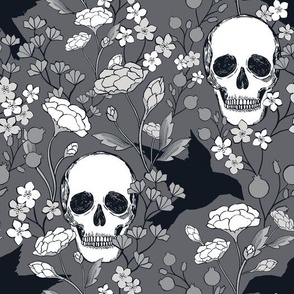 Garden of Skulls {Grey}