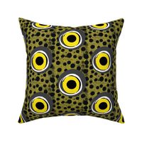 Spooky Eyes in a Dotty Wall - Large Scale