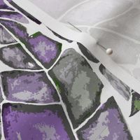 Tropical Canopy - Violet / Green on White