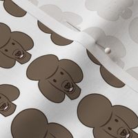 brown and white poodle fabric