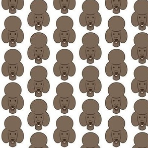 brown and white poodle fabric