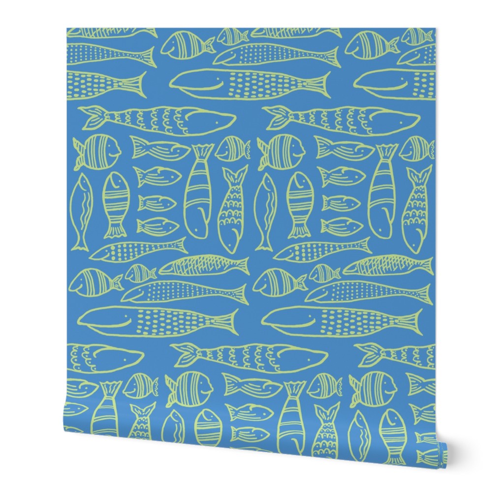 Funky Fish (deep blue sea & lime)