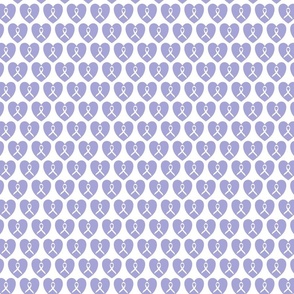 ribbons in hearts periwinkle