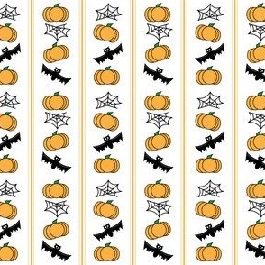 Pumpkin and Bats Line Up