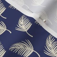 Palm Leaves in navy