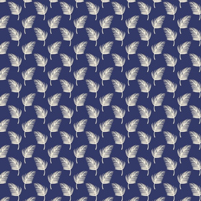 Palm Leaves in navy