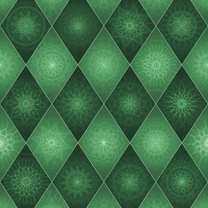 green mandala diamonds