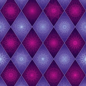 purple and pink mandalas