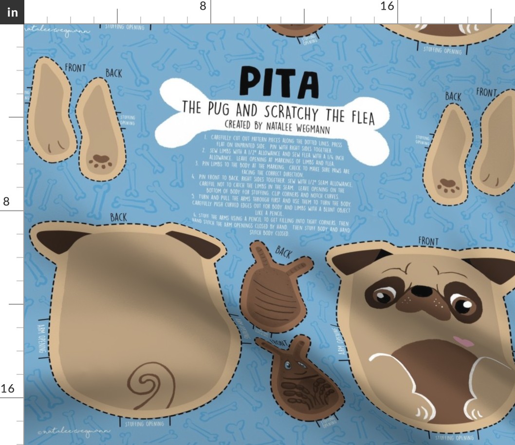 Cut and Sew Pita the Pug