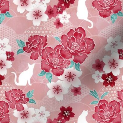 Oriental cats dusky pink small