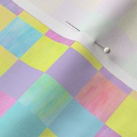 rainbow grid faux quilt