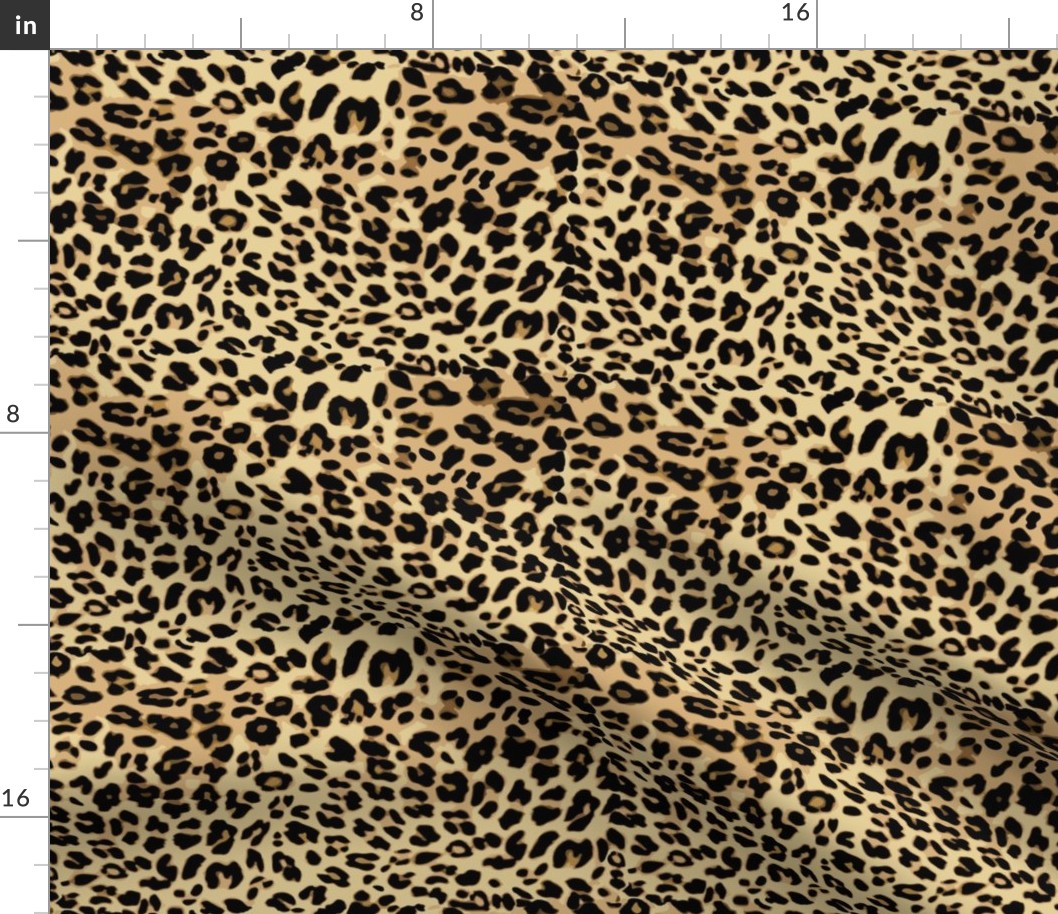 Gold Black Leopard Pattern Animal Print