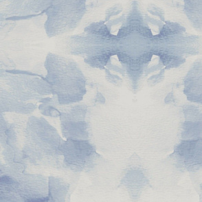 Watercolor Rorscharch Soft Blue