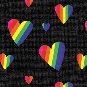 Rainbow Flag hearts