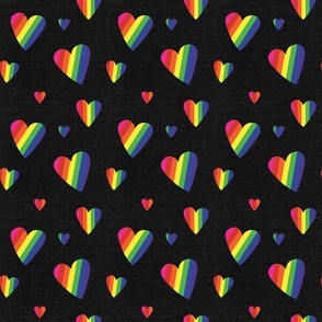 Rainbow Flag hearts small