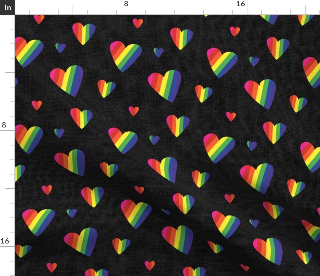 Rainbow Flag hearts small